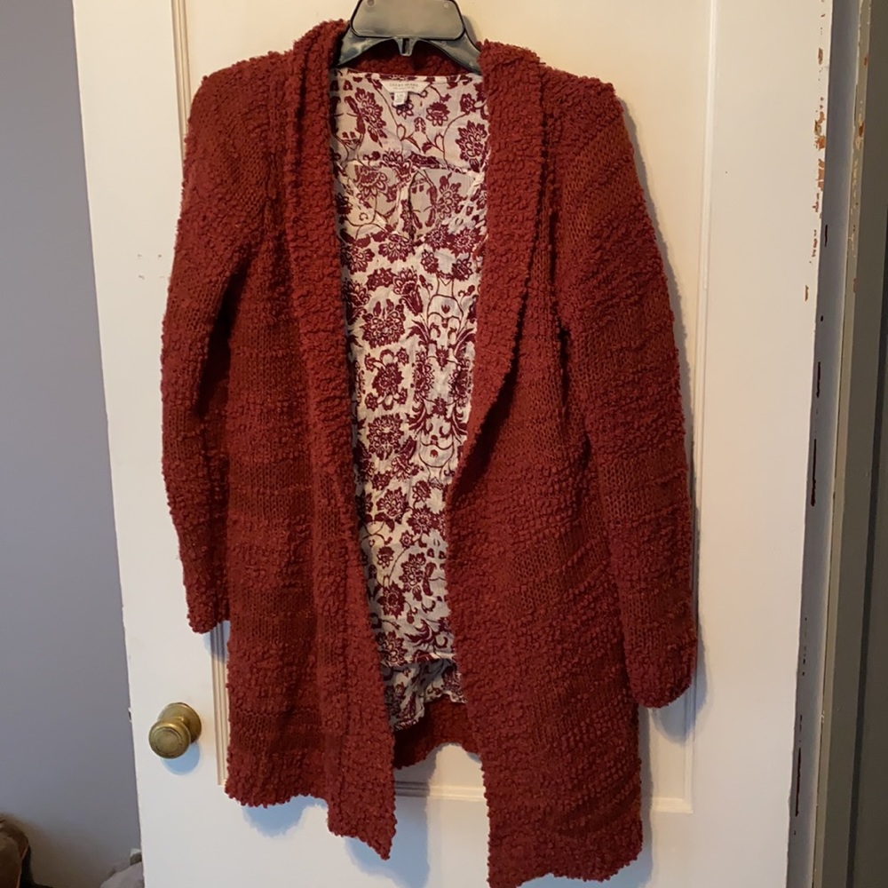 2 / $20 lucky brand boho blouse w/ matching cardi
